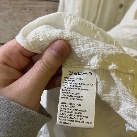 🤎3/$10 Ecote Cream Sleeveless Tunic Top Size Medium - Picture 4 of 4